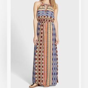 Soprano print halter maxi dress